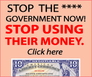 Stop Using Government Money. Click here for Real Money Backed by Gold and Silver.
